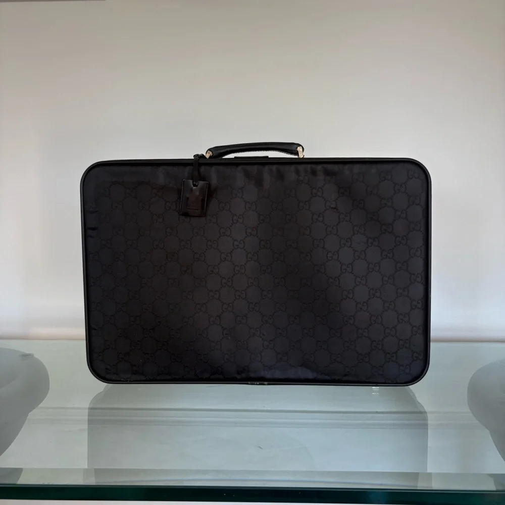 Gucci Black Monogram Men's Suitcase - AUTHENTIC